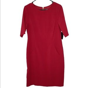 Vince Camuto Pink Fitted Short Sleeve Dress Size 10 NWT